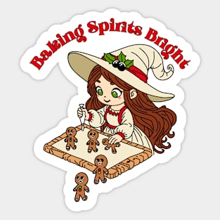 Baking Spirits Bright Witch Sticker